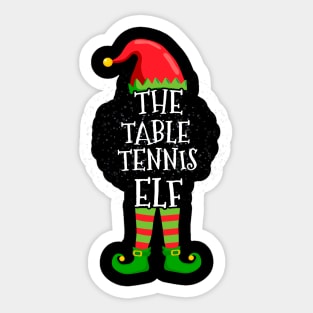 Table Tennis Elf Family Matching Christmas Group Funny Gift Sticker